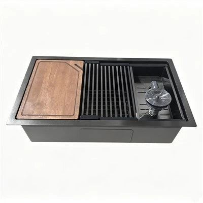 Schwarze PVD-Waben-Nano-Workstation-Spüle