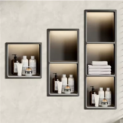 Badezimmer-Wandnischen aus Edelstahl